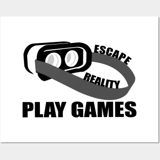 Escape Reality And Play Games VR Headset Posters and Art